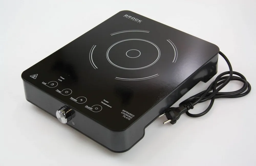 Электическая настольная плита BROCK HPI1001GY, Чёрный