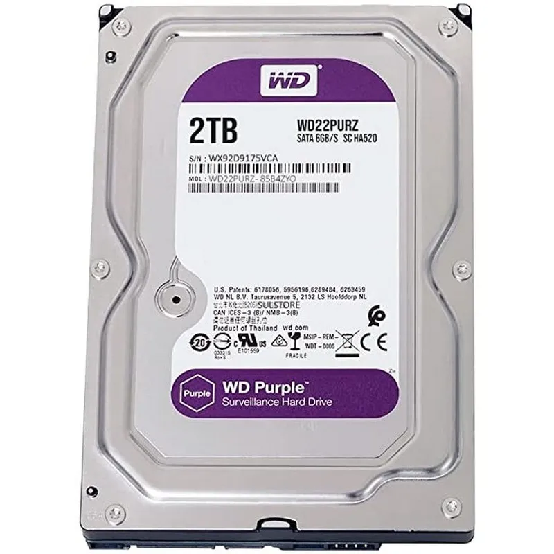 Жесткий диск Western Digital WD Purple, 3.5", 2 ТБ <WD22PURZ>