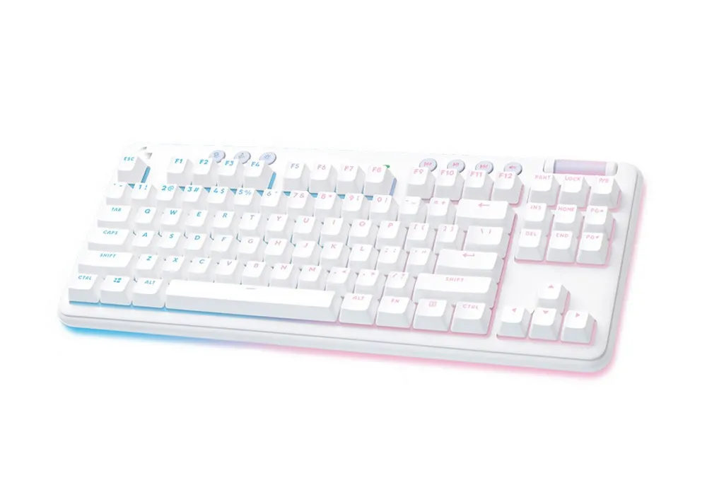 Wireless Gaming Keyboard Logitech G715, Mechanical, TKL, PBT keys, GX Tactile, RGB, US Layout, White