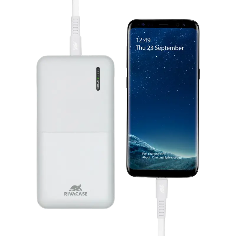Power Bank Rivacase 10000 mAh QC 3.0/PD, VA2531, White