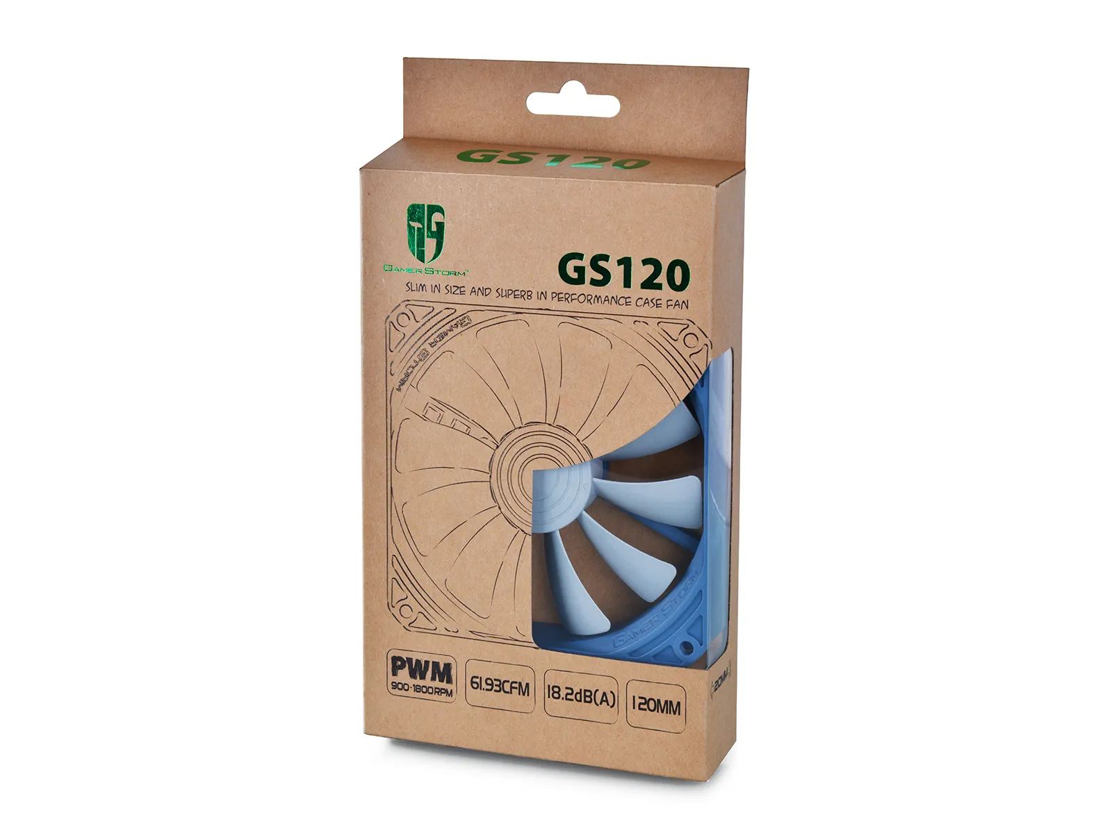 PC Case Fan Deepcool GamerStorm GS120, 120x120x20mm, 18-32dB, 900-1800RPM, 62CFM, PWM, Hydro Bearing