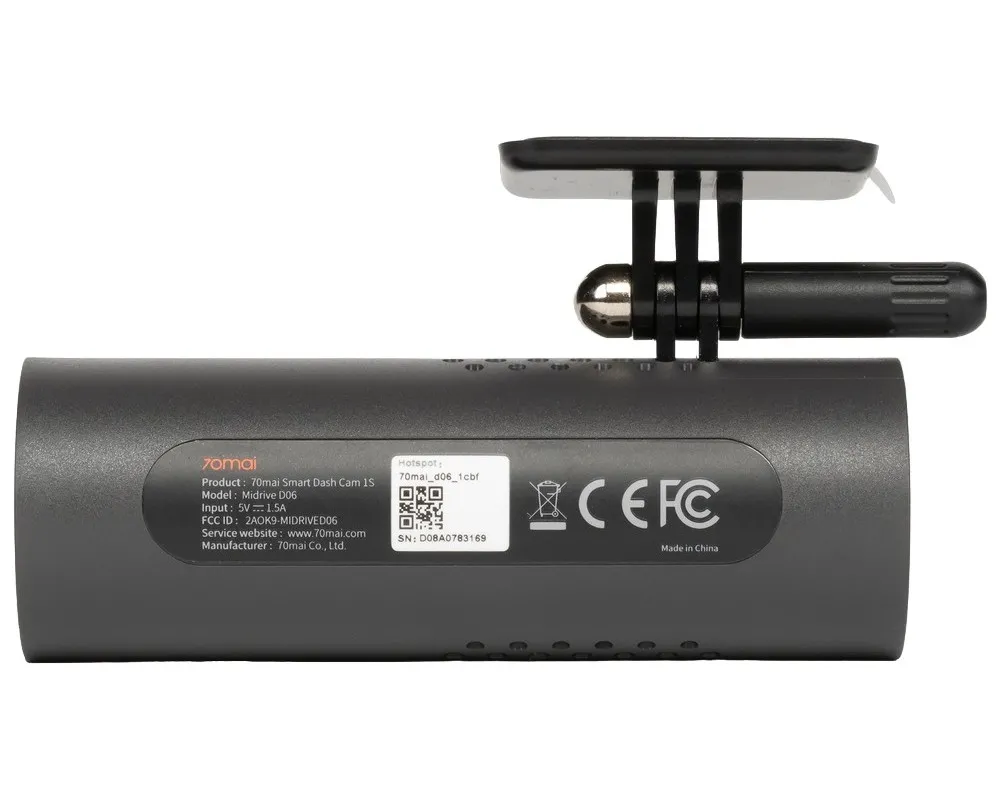 Cameră DVR frontală  70mai Midrive D06, 1920 x 1080, Negru