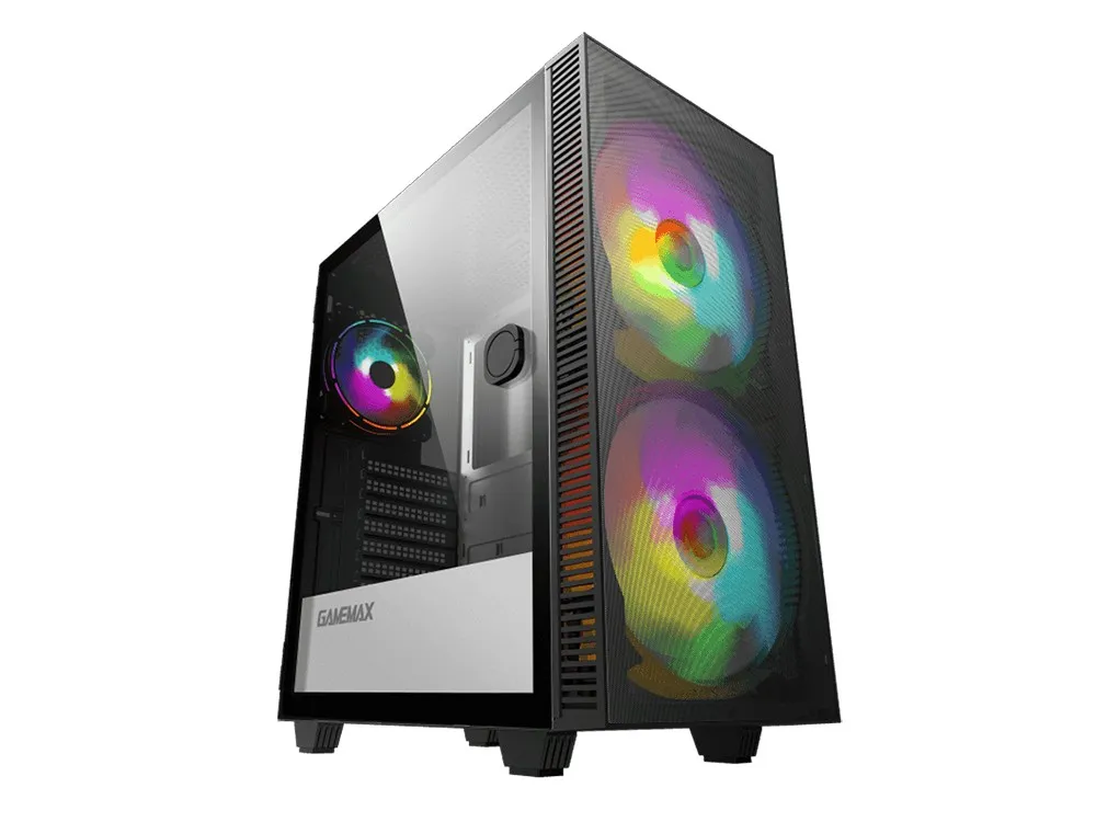 Carcasă PC Gamemax Aero, Midi-Tower, ATX, Negru