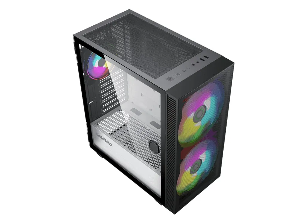 Carcasă PC Gamemax Aero, Midi-Tower, ATX, Negru