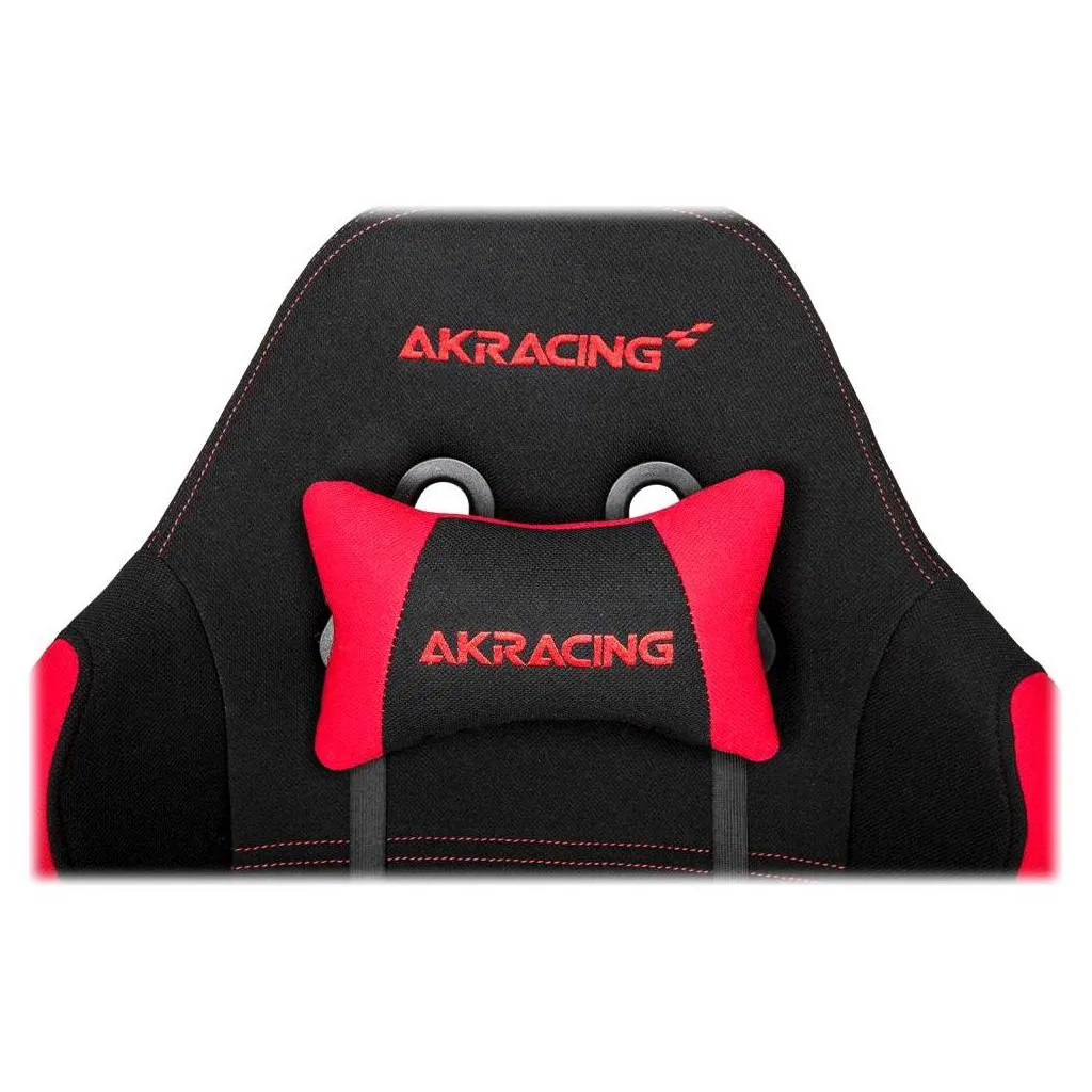 Scaun Gaming AKRacing CORE EX, Textil, Negru/Rosu