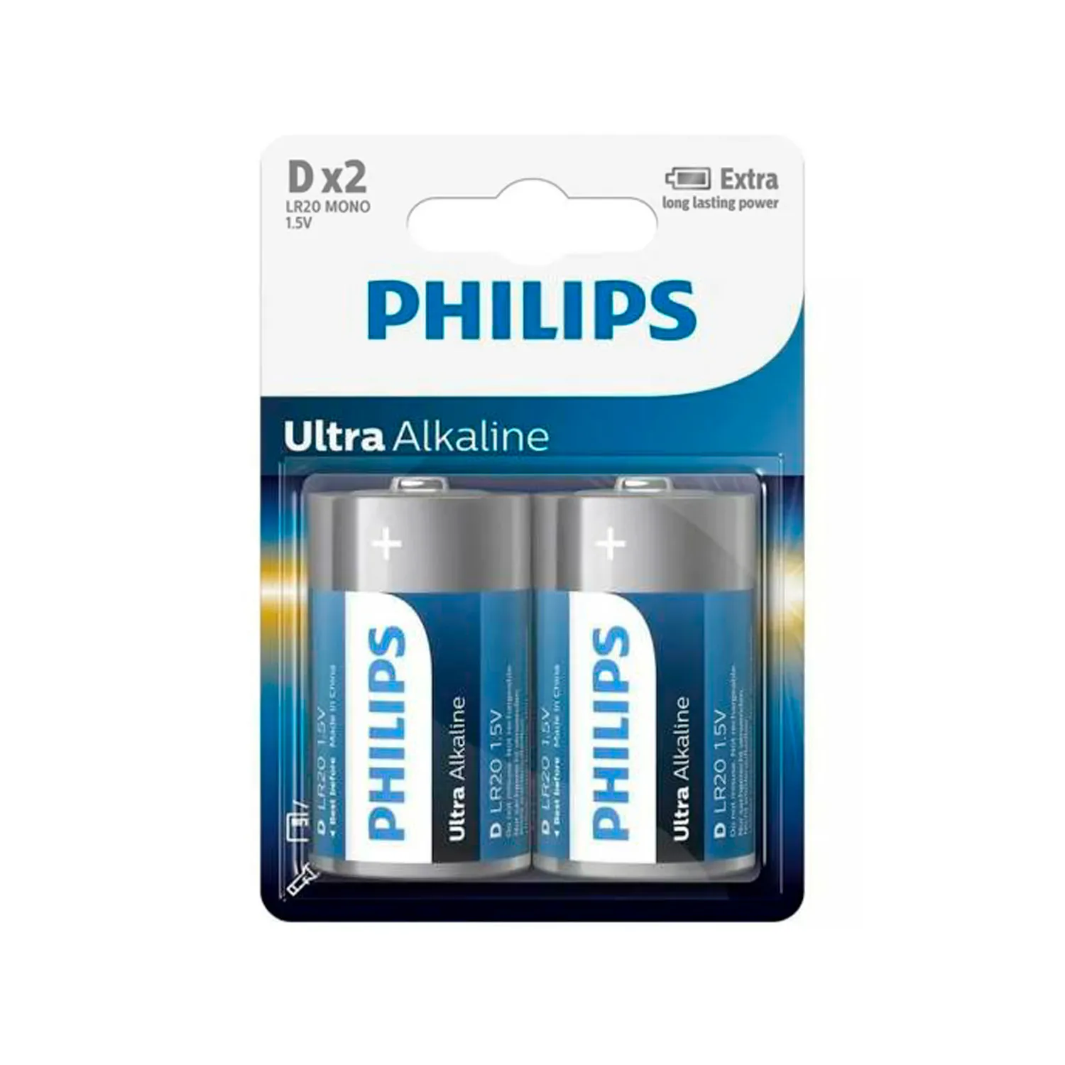 Baterie Philips LR20 1.5V, 2Buc/ ultra alcaline