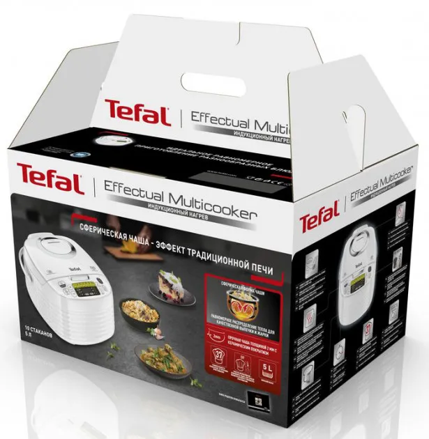 Мультиварка Tefal FUZZY SPHERICAL POT RK745, Белый