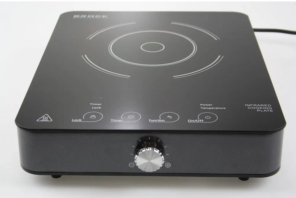 Электическая настольная плита BROCK HPI1001GY, Чёрный