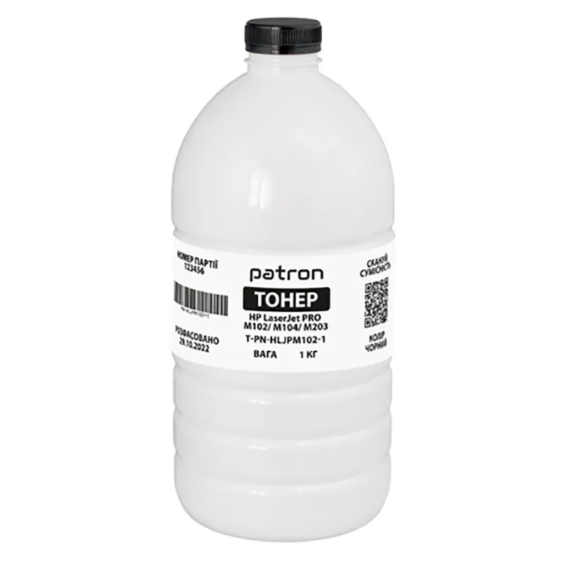 Тонер Patron Toner M102/203, 1кг, Чёрный