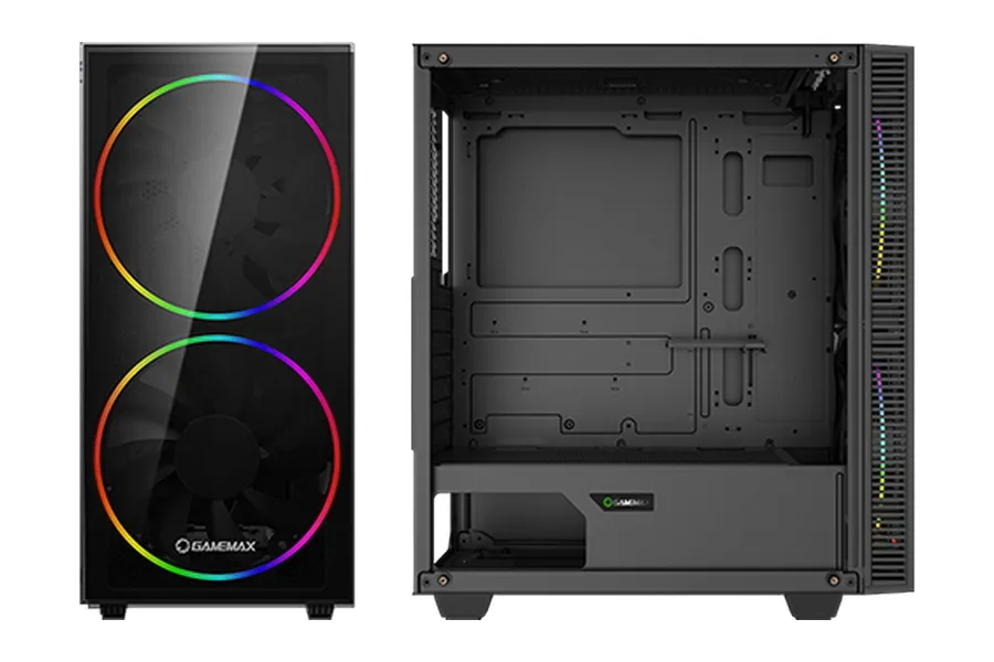 Carcasă PC Gamemax Aero, Midi-Tower, ATX, Negru