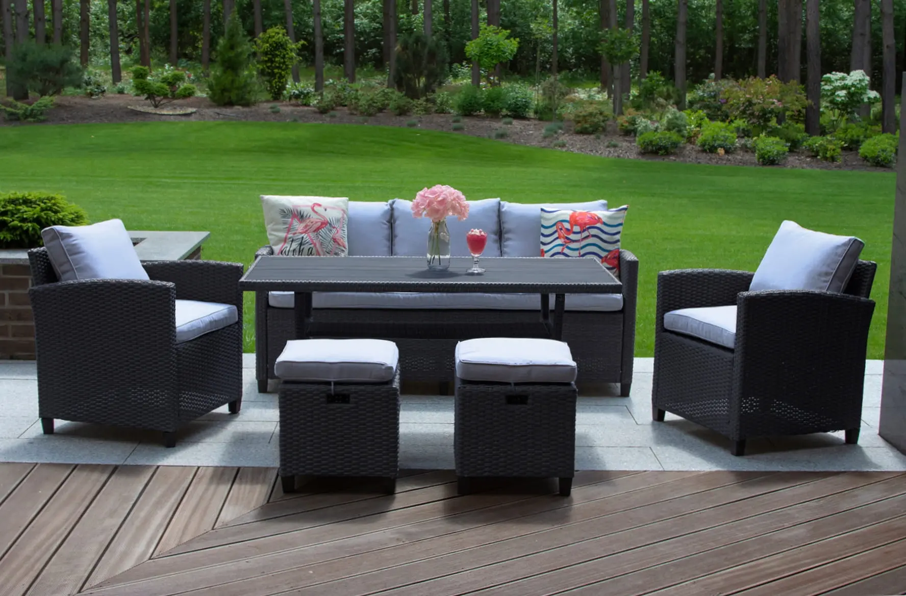 Set mobilier de gradina MILANO (gri)