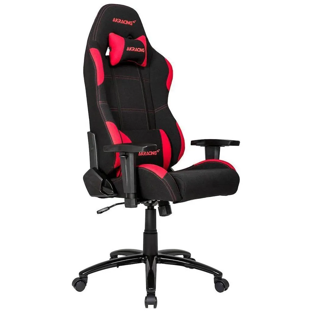 Scaun Gaming AKRacing CORE EX, Textil, Negru/Rosu