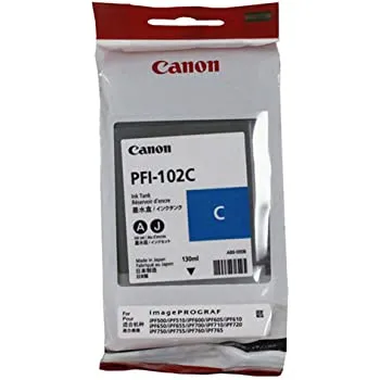 Cartuș de cerneală Canon PFI-102, 130ml, Cyan