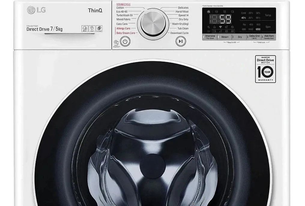 Mașină de spălat LG F2DV5S7S0E, 7 kg, Alb