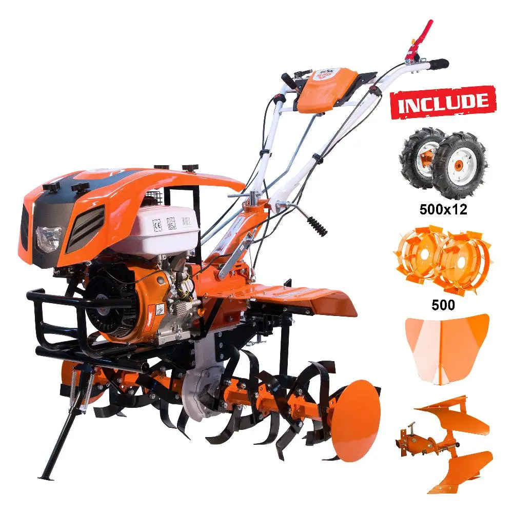 Motocultor Ruris 915ACC + roti cauciuc 5.00-12+rarita+plug reversibil rev2+roti metalice 500+set contragreutati 20kg