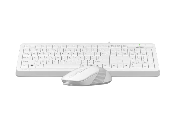 Клавиатура и мышь A4Tech F1010, Проводное, Белый/Серый