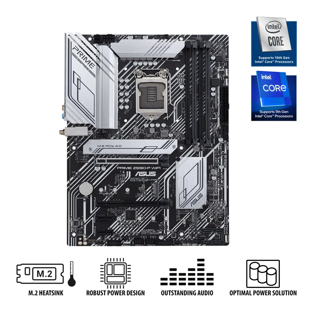 Материнская плата ASUS PRIME Z590-P, LGA1200, Intel Z590, ATX