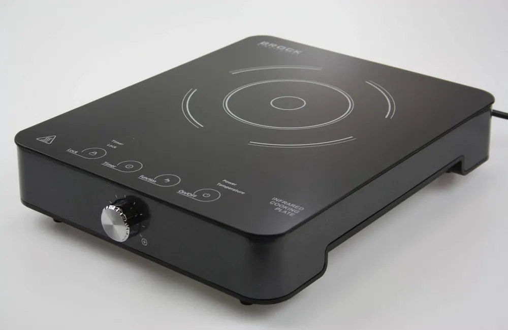 Электическая настольная плита BROCK HPI1001GY, Чёрный