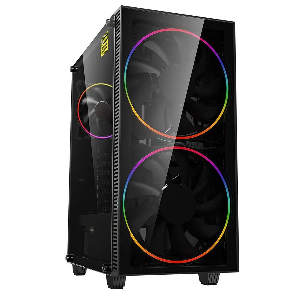 Carcasă PC Gamemax Aero, Midi-Tower, ATX, Negru