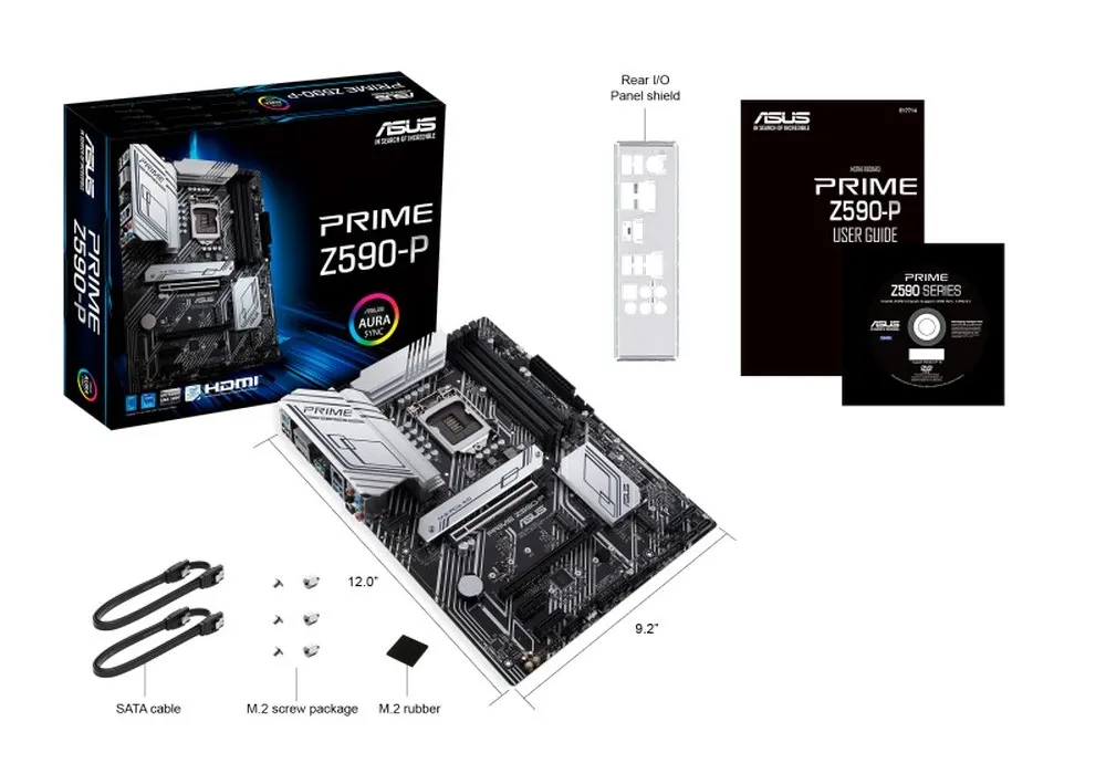 Материнская плата ASUS PRIME Z590-P, LGA1200, Intel Z590, ATX