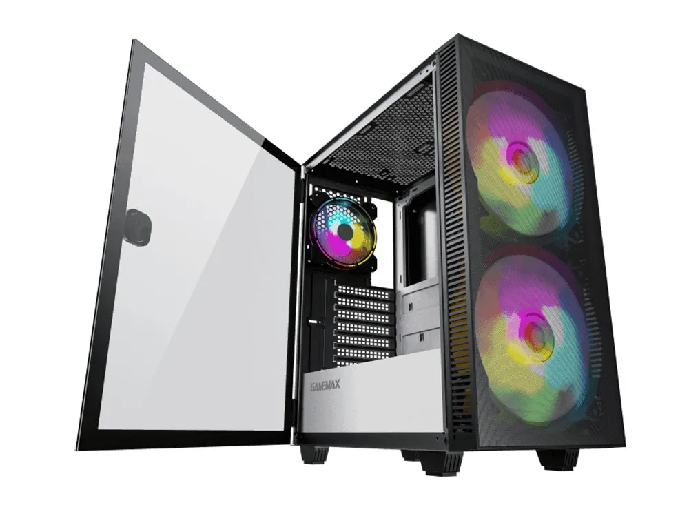 Carcasă PC Gamemax Aero, Midi-Tower, ATX, Negru