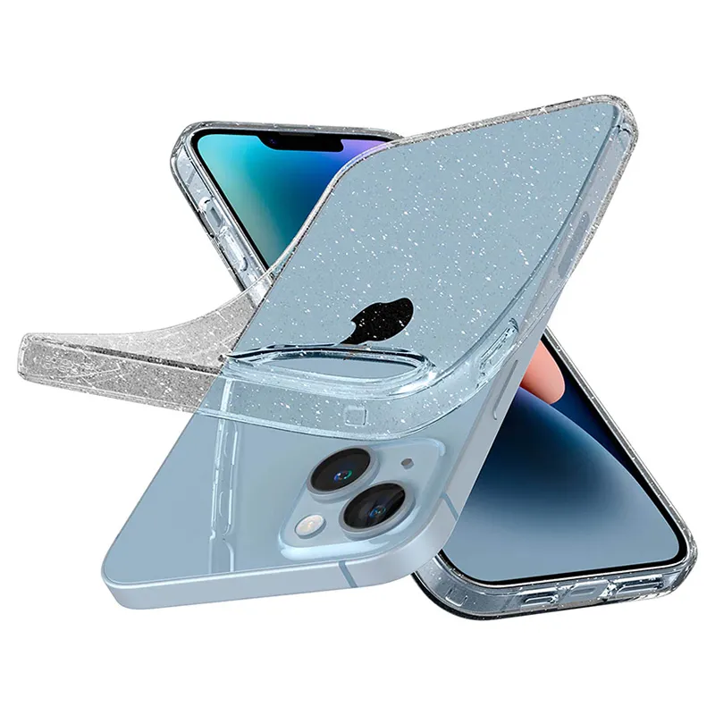 Husă Spigen iPhone 14 Liquid Crystal Glitter, Transparent