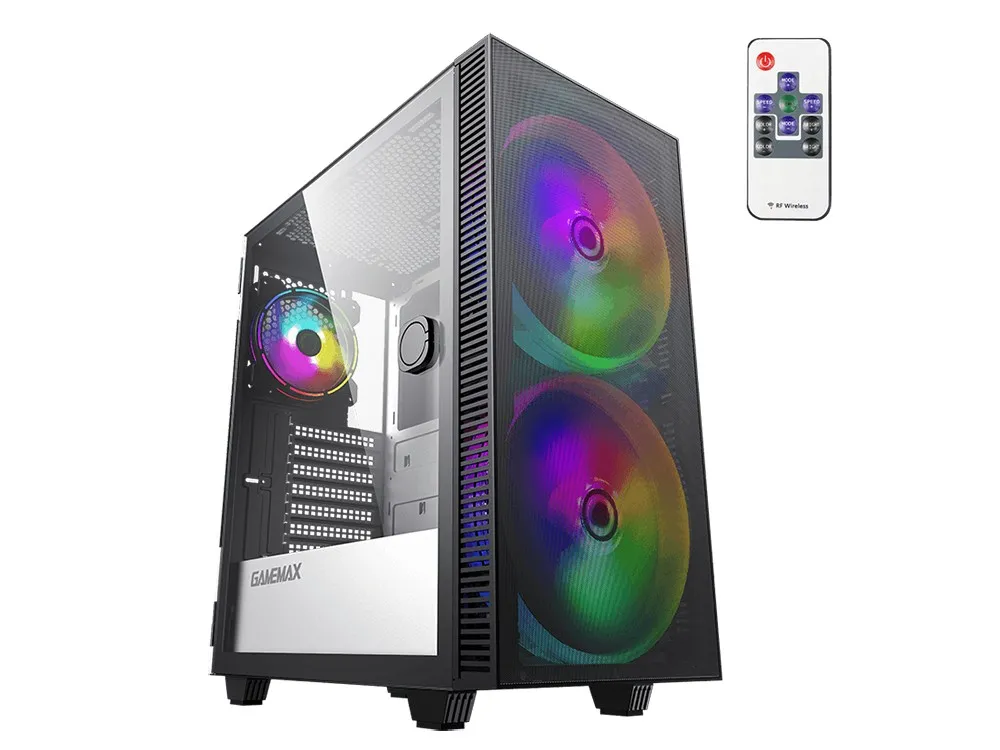 Carcasă PC Gamemax Aero, Midi-Tower, ATX, Negru