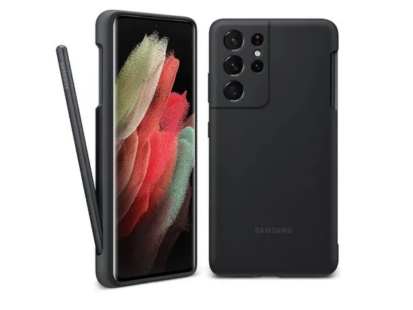 Husă Samsung Galaxy S21 Ultra Silicone Cover with S-Pen, Negru