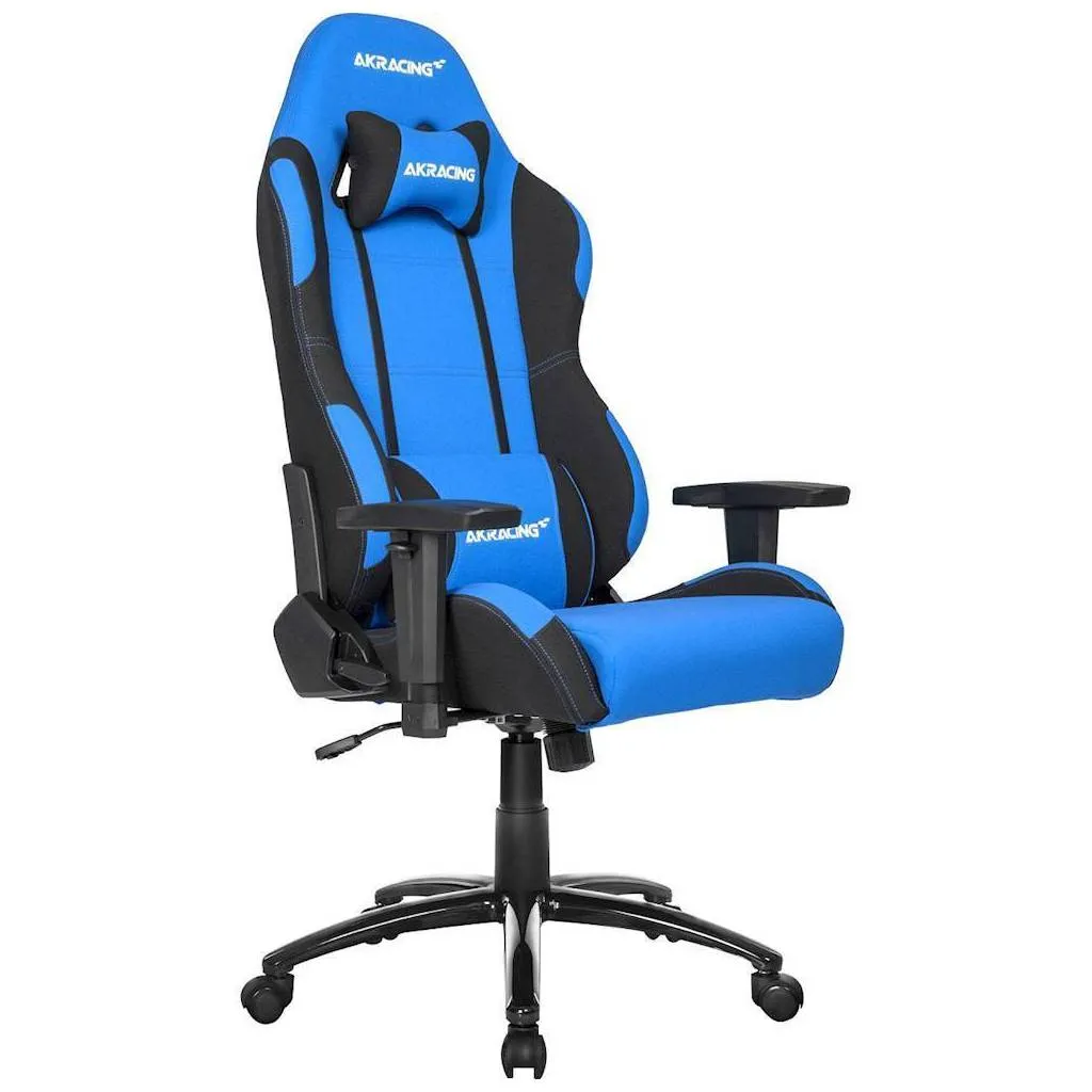 Scaun Gaming AKRacing CORE EX, Textil, Albastru/Negru
