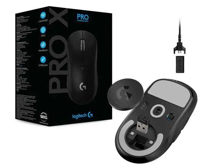 Игровая мышь Logitech PRO X Superlight, Чёрный
