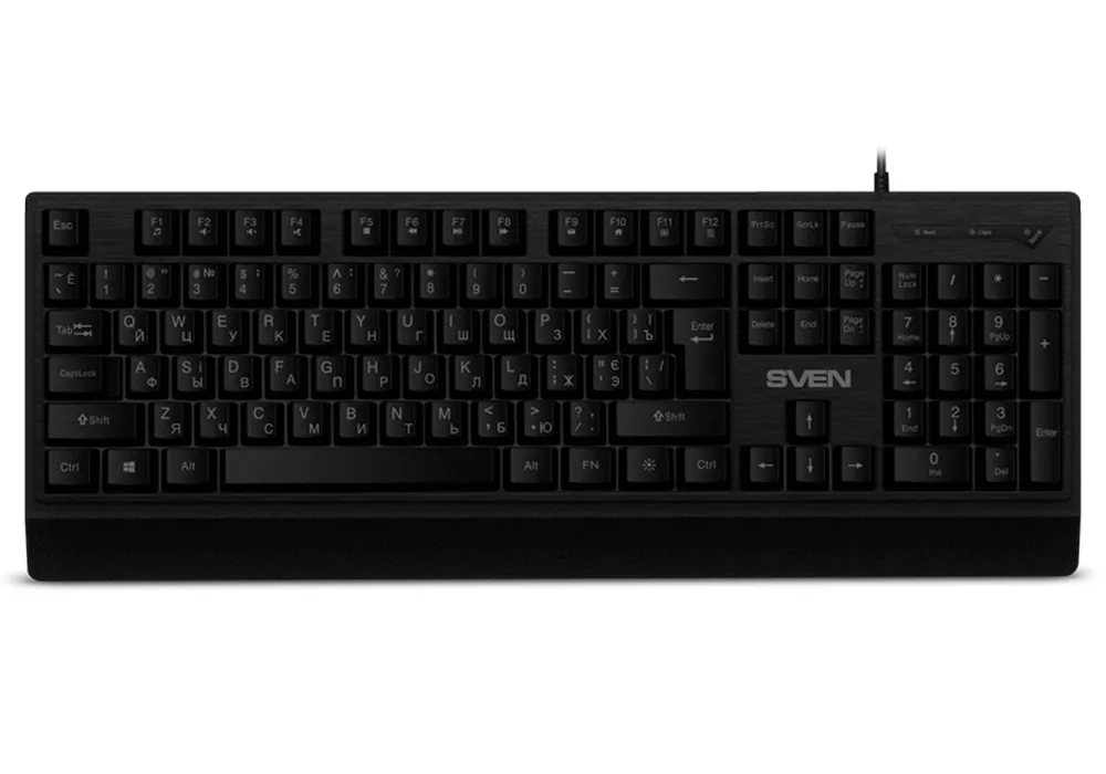 Gaming Keyboard SVEN KB-C7150EL, Multicolored backlit, 12 Fn keys, Black, USB