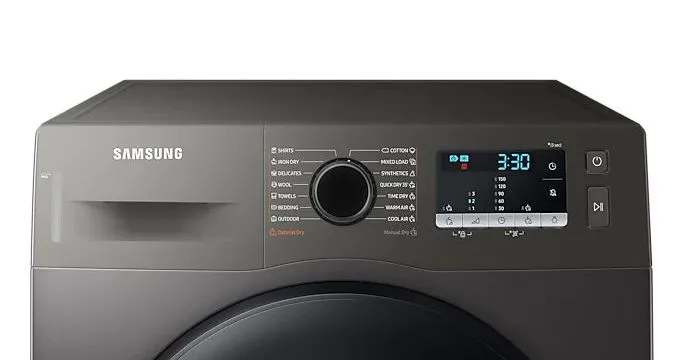 Uscător de rufe Samsung DV90TA040AX/LE, 9kg, Oțel inoxidabil