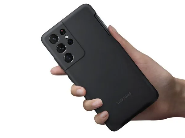 Husă Samsung Galaxy S21 Ultra Silicone Cover with S-Pen, Negru