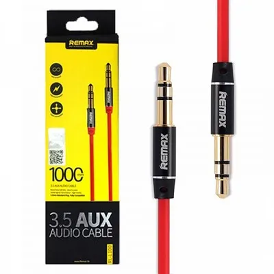 Cablu audio Remax L100, 3.5 mm - 3.5 mm, 1m, Roșu