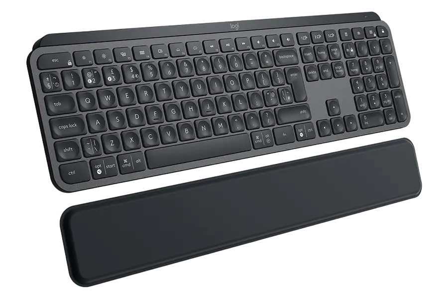 Wireless Keyboard Logitech MX Keys Plus, Premium typing, Metal plate, BT/2.4Ghz,Wrist Rest,US Layout