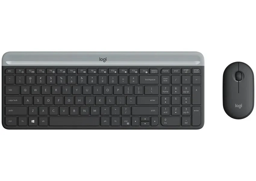 Wireless Keyboard & Mouse Logitech MK470, Ultra-thin, Compact, Quiet typing, US Layout, Graphite