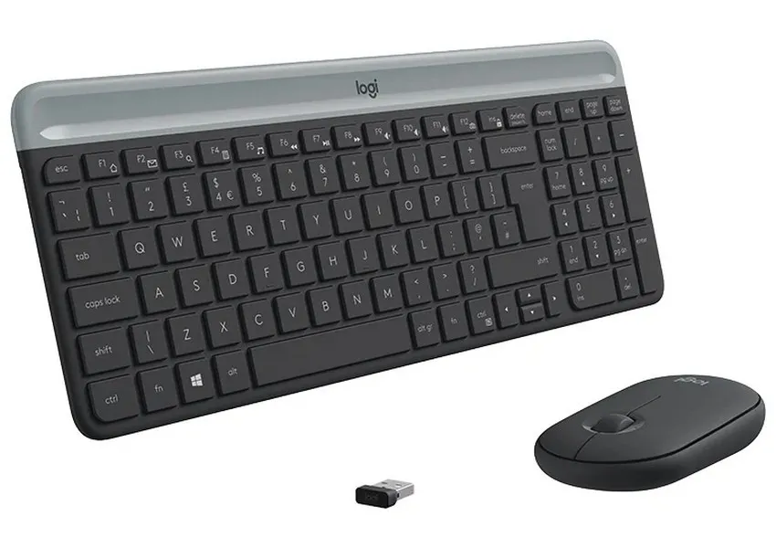 Wireless Keyboard & Mouse Logitech MK470, Ultra-thin, Compact, Quiet typing, US Layout, Graphite