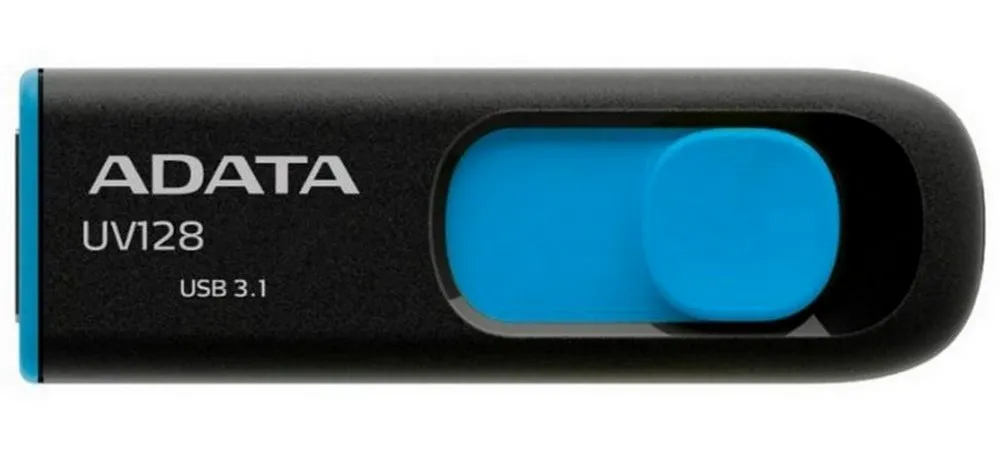 USB Flash накопитель ADATA UV128, 16Гб, Черный/Синий