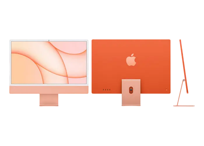 Computer All-in-One Apple iMac A2438, M1 with 8-core CPU and 8-core GPU, 16GB/512GB, macOS Big Sur, Portocaliu