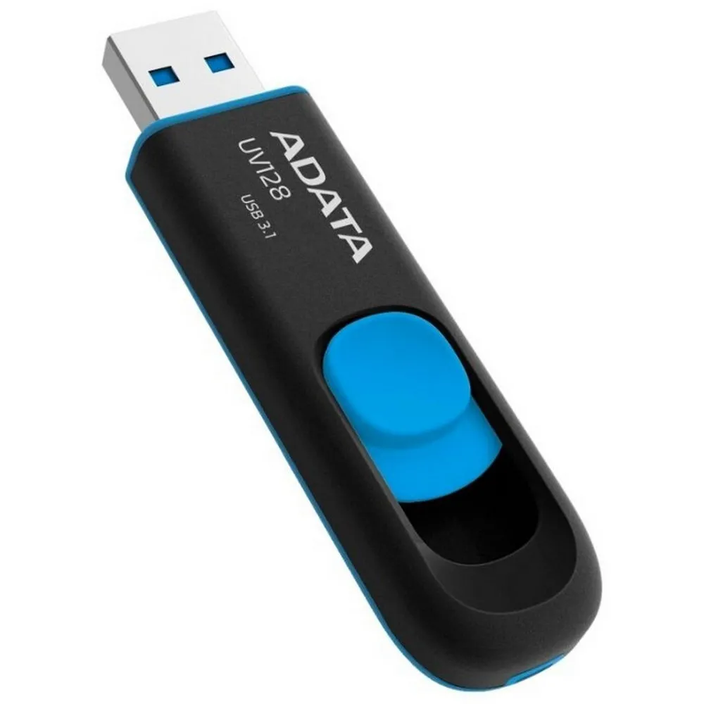 USB Flash накопитель ADATA UV128, 16Гб, Черный/Синий