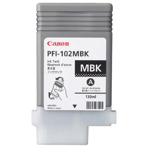 Cartuș de cerneală Canon PFI-102, 130ml, Negru mat