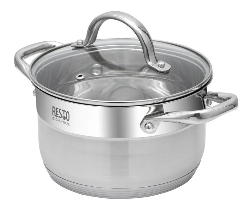 Кастрюля RESTO 92103, 2,7л, Нержавеющая сталь