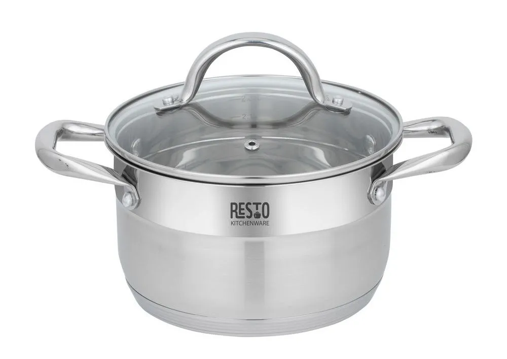 Кастрюля RESTO 92103, 2,7л, Нержавеющая сталь