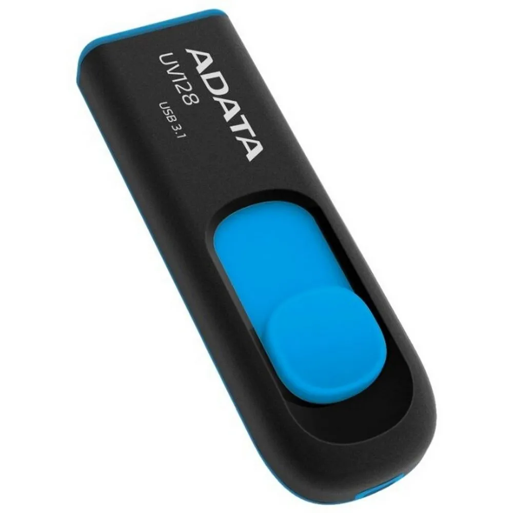 USB Flash накопитель ADATA UV128, 16Гб, Черный/Синий