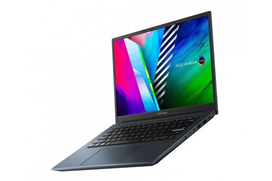 Laptop 14" ASUS Vivobook Pro 14 OLED M3401QA, Quiet Blue, AMD Ryzen 5 5600H, 8GB/256GB, Fără SO