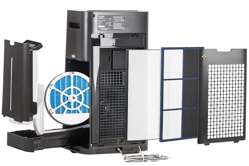 Umidificator și purificator de aer Sharp KCG50EUH, Negru