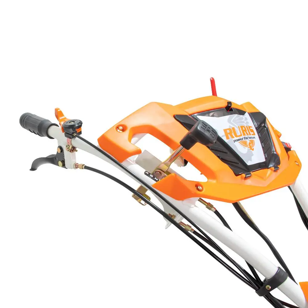 Motocultor motorină Ruris 1001KSD+ roti cauciuc 5.00-12+plug reversibil rev2+roti metalice 500+set contragreutati 20kg