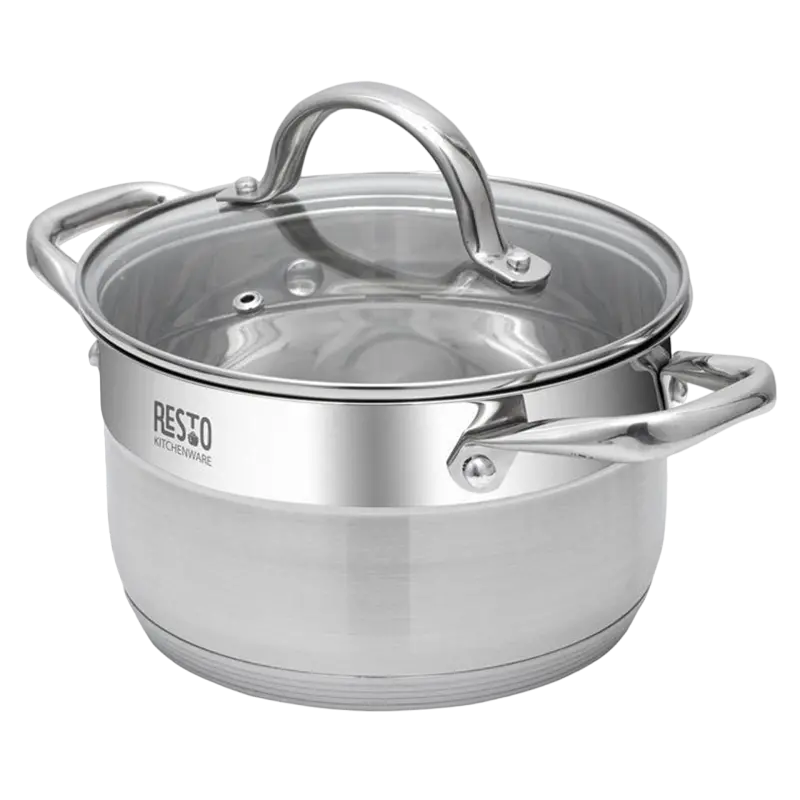 Кастрюля RESTO 92103, 2,7л, Нержавеющая сталь