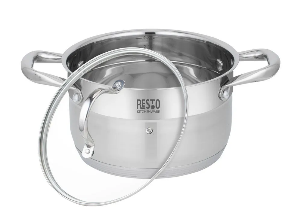Кастрюля RESTO 92103, 2,7л, Нержавеющая сталь