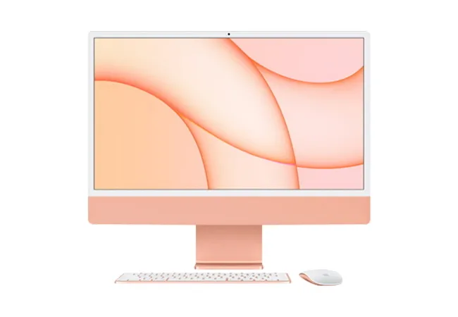 Computer All-in-One Apple iMac A2438, M1 with 8-core CPU and 8-core GPU, 16GB/512GB, macOS Big Sur, Portocaliu